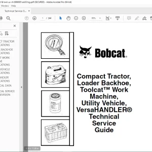 Bobcat Tractor Loader Backhoe Toolcat™ Work Machine Utility Vehicle VersaHANDLER Technical Guide Manual PDF DOWNLOAD