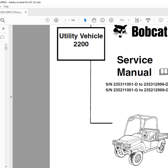 Bobcat 553 Hydraulic & Hydrostatic & Electrical Wiring Schematic Manual