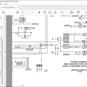 Bobcat Utility Vehicle 3400 3400XL Electrical Manual v-1592-4 - PDF DOWNLOAD