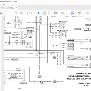 Bobcat Utility Vehicle uv 34 uv 34XL Electrical Manual V-1683-2 - PDF DOWNLOAD