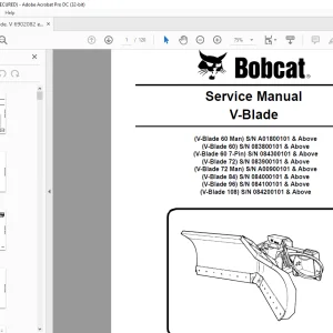 Bobcat V-Blade 60 Man V-Blade 60 V-Blade 60 7-Pin V-Blade 72 V-Blade 72 Man V-Blade 84 V-Blade 96 V-Blade 108 Service Manual 6902082 (6-10) - PDF DOWNLOAD