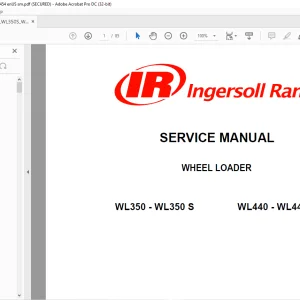 Bobcat WL350 - WL350 S WL440 - WL440 S Wheel Loader Service Manual 22856454 (06-12) - PDF DOWNLOAD