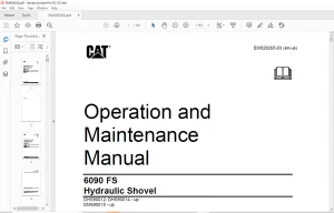 CAT 6090 FS Hydraulic Shovel Operation and Maintenance Manual EM028265 - PDF DOWNLOAD