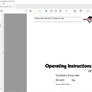 CAT Bucyrus RH 90C Hydraulic Excavator Operating Instructions Manual BI651534  -  PDF DOWNLOAD