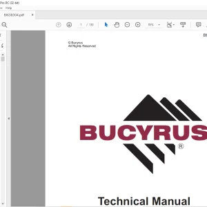 CAT Bucyrus RH120-E Hydraulic Shovel Technical Manual BI638304 - PDF DOWNLOAD
