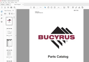 CAT Bucyrus RH120E Hydraulic Shovel Parts Catalog Manual BI015188 - PDF DOWNLOAD