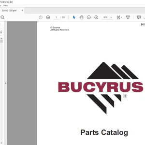 CAT Bucyrus RH120E Hydraulic Shovel Parts Catalog Manual BI015188 - PDF DOWNLOAD