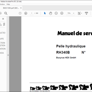 CAT Bucyrus RH340B Pelle Hydraulique - HeyDownloads - Manual Downloads