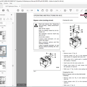 CAT RH 40E Hydraulic Excavator Operating Instruction Manual PDF DOWNLOAD