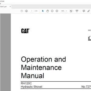 CAT RH120C Hydraulic Shovel Operation and Maintenance Manual BI015841 - PDF DOWNLOAD