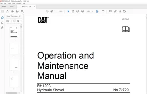 CAT RH120C Hydraulic Shovel Operation and Maintenance Manual BI015842 - PDF DOWNLOAD