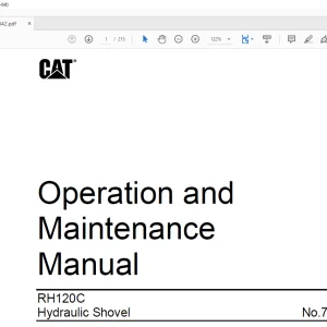 CAT RH120C Hydraulic Shovel Operation and Maintenance Manual BI015842 - PDF DOWNLOAD