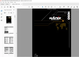 HANIX H09D Mini Excavators Parts Manual PDF DOWNLOAD