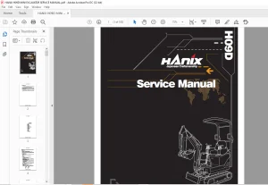 HANIX H09D Excavators Service Manual PDF DOWNLOAD