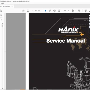 HANIX H09D Excavators Service Manual PDF DOWNLOAD
