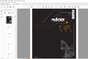 HANIX H08D Excavators Service Manual PDF DOWNLOAD