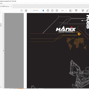 HANIX H08D Excavators Service Manual PDF DOWNLOAD