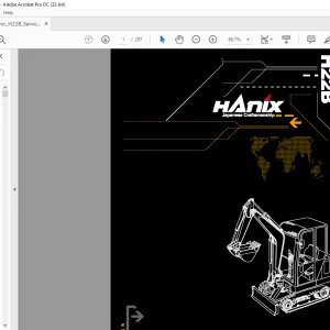 HANIX H22B Excavators Service Manual PDF DOWNLOAD