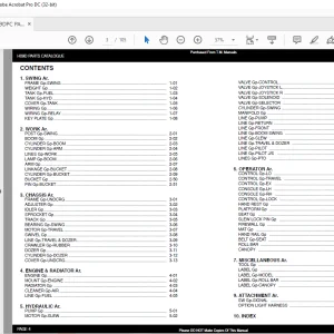 HANIX H09D Mini Excavators Parts Manual PDF DOWNLOAD