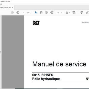 Cat 6015 6015FS Pelle hydraulique Manuel de service BI015768 - PDF DOWNLOAD (French)