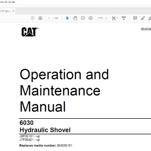 Cat 6030 Hydraulic Shovel Operation and Maintenance Manual EM030973  - PDF DOWNLOAD