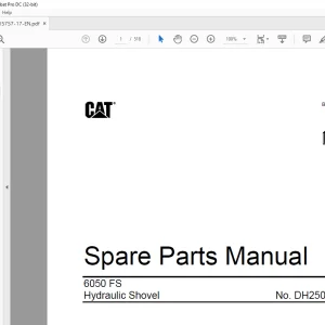 Cat 6050 FS Hydraulic Shovel Spare Parts Manual  BI015757 - PDF DOWNLOAD