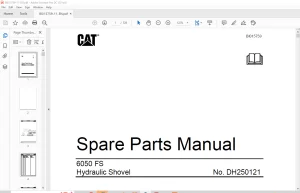Cat 6050 FS Hydraulic Shovel Spare Parts Manual BI015759 - PDF DOWNLOAD