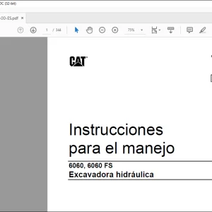 Cat 6060, 6060 FS Excavadora hidráulica Instrucciones para el manejo Manual - PDF DOWNLOAD (Spanish)