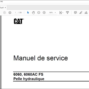 Cat 6060, 6060AC FS Pelle hydraulique Manuel de service BI017764 -  PDF DOWNLOAD (French)