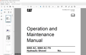 Cat 6060 AC, 6060 AC FS Hydraulic Shovel Operation and Maintenance Manual BI015416 - PDF DOWNLOAD