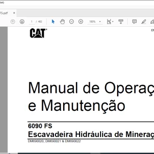 Cat 6090 FS Escavadeira Hidráulica de Mineração Manual de Operação e Manutenção - PDF DOWNLOAD (Portuguese)