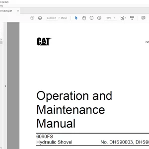 Cat Bucyrus 6090FS Hydraulic Shovel Operation and Maintenance Manual BI015805 - PDF DOWNLOAD