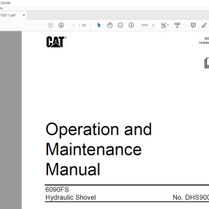 Cat 6090FS Hydraulic Shovel Operation and Maintenance Manual BI015811   - PDF DOWNLOAD