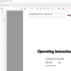 Cat Bucyrus 30F ELECTRICAL OPERATING INSTRUCTIONS MANUAL BI651463  - PDF DOWNLOAD