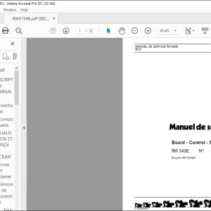 Cat Bucyrus 340E Board Control System MANUEL DE SERVICE BI651596 -  PDF DOWNLOAD  (Spanish)