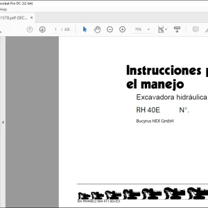 Cat Bucyrus 40E Excavadora hidráulica INSTRUCCIONES PARA EL MANEJO Manual - PDF DOWNLOAD (Spanish)