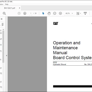 Cat Bucyrus 6030 Hydraulic Shovel Board Control System Operation and Maintenance Manual BI015827 - PDF DOWNLOAD