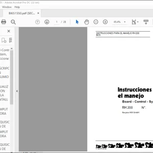 Cat Bucyrus  Board - Control - System RH200 INSTRUCCIONES PARA EL MANEJO BI651550 - PDF DOWNLOAD (Spanish)