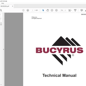 Cat Bucyrus HYDRAULIC EXCAVATOR RH120E Technical Manual BI638260 - PDF DOWNLOAD