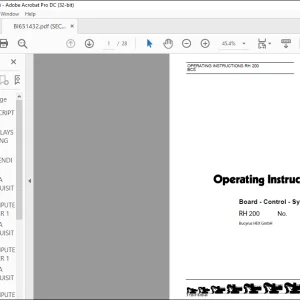Cat Bucyrus RH 200 Board - Control - System  Operating Instructions Manual BI651432 -  PDF DOWNLOAD