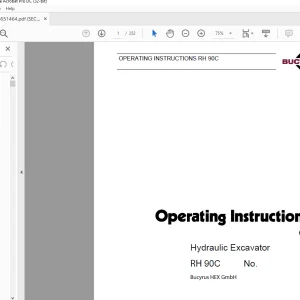 Cat Bucyrus RH 90C ELECTRICAL OPERATING INSTRUCTIONS MANUAL BI651464 -  PDF DOWNLOAD
