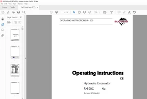 Cat Bucyrus RH 90C Hydraulic Excavator Operating Instructions Manual BI651448 - PDF DOWNLOAD