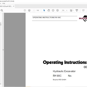 Cat Bucyrus RH 90C Hydraulic Excavator Operation and Maintenance Manual BI651426 - PDF DOWNLOAD