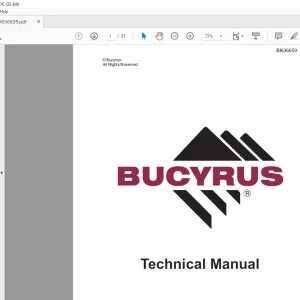 Cat Bucyrus RH170026 Hydraulic Shovel Technical Manual BI636659 - PDF DOWNLOAD