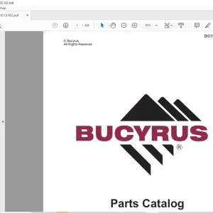 Cat Bucyrus RH200 Hydraulic Shovel Parts Catalog Manual BI015162 -  PDF DOWNLOAD
