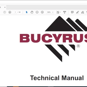 Cat Bucyrus Terex Mining 218-029, Series B  Hydraulic Shovel Technical Manual BI636662  - PDF DOWNLOAD