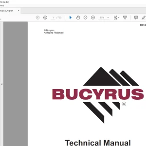 Cat Bucyrus Terex Mining RH120-E TR100 Technical Manual BI638306 - PDF DOWNLOAD