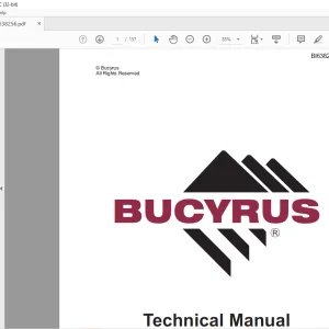 Cat Bucyrus Terex Mining VR 300 Technical Manual BI638256 - PDF DOWNLOAD