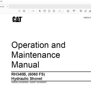 Cat RH340B, (6060 FS) Hydraulic Shovel Operation and Maintenance Manual EM029199 -  PDF DOWNLOAD