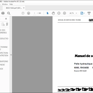 Caterpillar Bucyrus 6060  RH340B Pelle hydraulique MANUEL DE SERVICE - PDF DOWNLOAD (French)